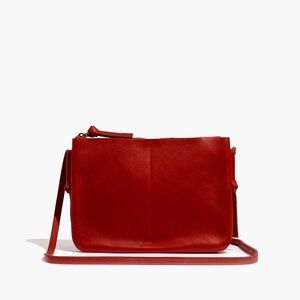 Madewell Red Leather Crossbody Bag